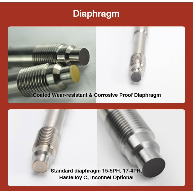 توضیحات متریال دیافراگم سری PT124B-111-111T-121-121T
