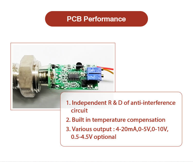 مشخصات خروجی سنسور فشار PT124B-212