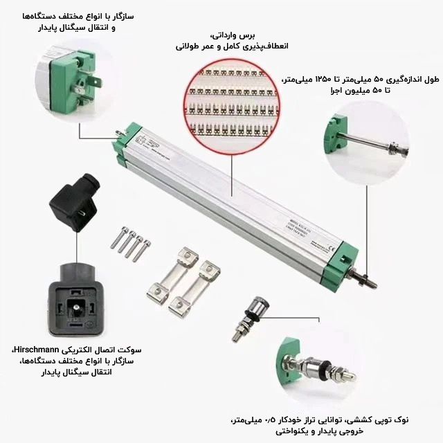 مشخصات فنی خط کش اهمی دستگاه تزریق مدل zsls