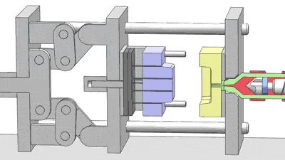 گیف حرکت گیره و بستن قالب