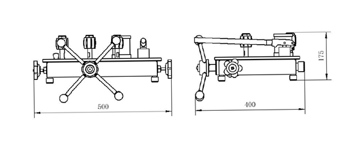 ابعاد پمپ فشار بالا هیدرولیک CW8400 - تا ۳۰۰۰ بار